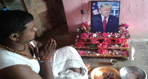 پرستش عجیب ترامپ در هندوستان