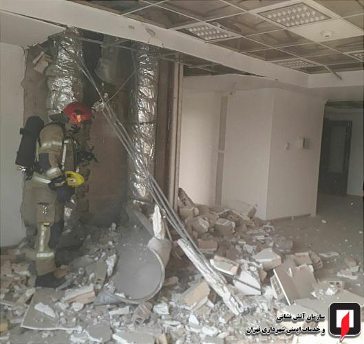 بروز انفجار شدید در ساختمان هشت طبقه تجاری اداری