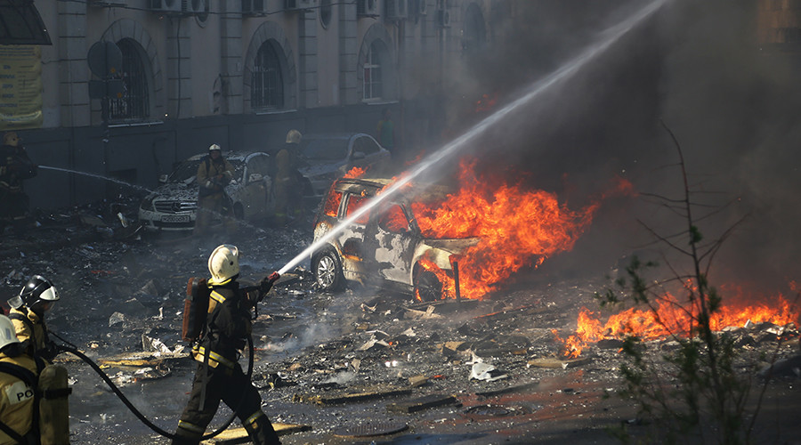 آتش سوزی هتل در روسیه