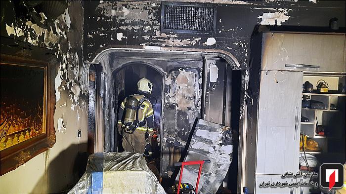 آتش سوزی خانه مسکونی در شهر ری 