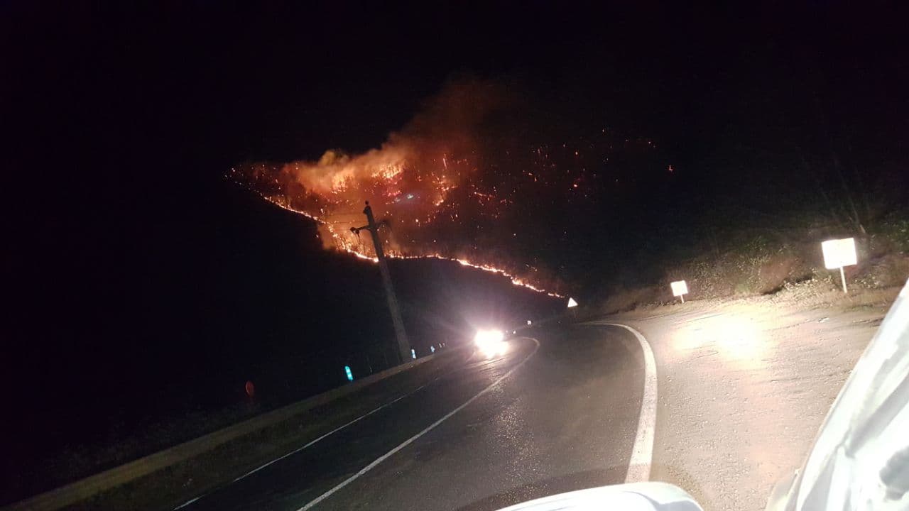 آتش سوزی جنگل های گردنه حیران در استان اردبیل