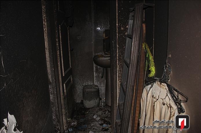 آتش سوزی خانه در تهران 