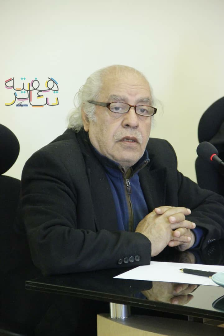 ابراهیم حقیقی در آئین رونمایی از پوستر هفته بزرگداشت تئاتر