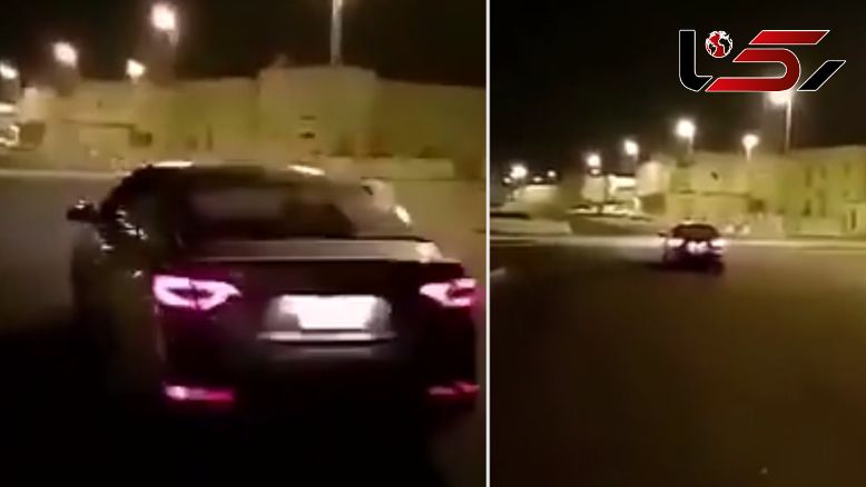 اقدام عجیب مرد عرب با خودروی گران قیمتش + فیلم