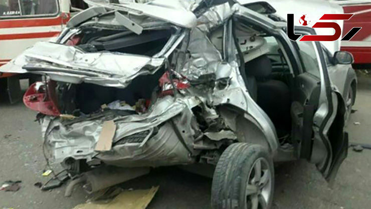 داخل این ماشین مچاله یک پسرجوان کشته شد + تصاویر 