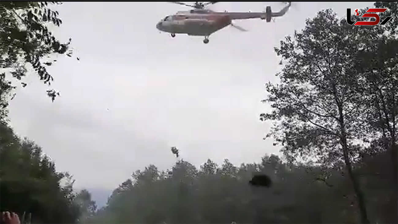 فیلم هیجانی لحظه عملیات امداد و نجات هوایی در مازندران 