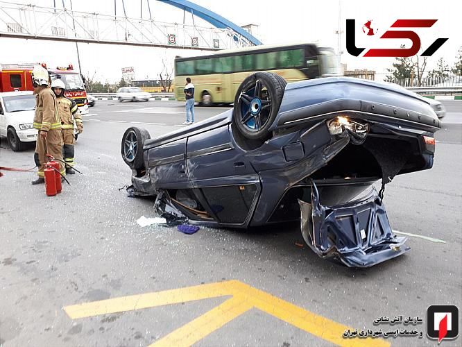 حادثه در بزرگراه همت + عکس 