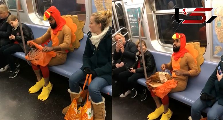شگرگذاری عجیب این مرد در مترو+عکس
