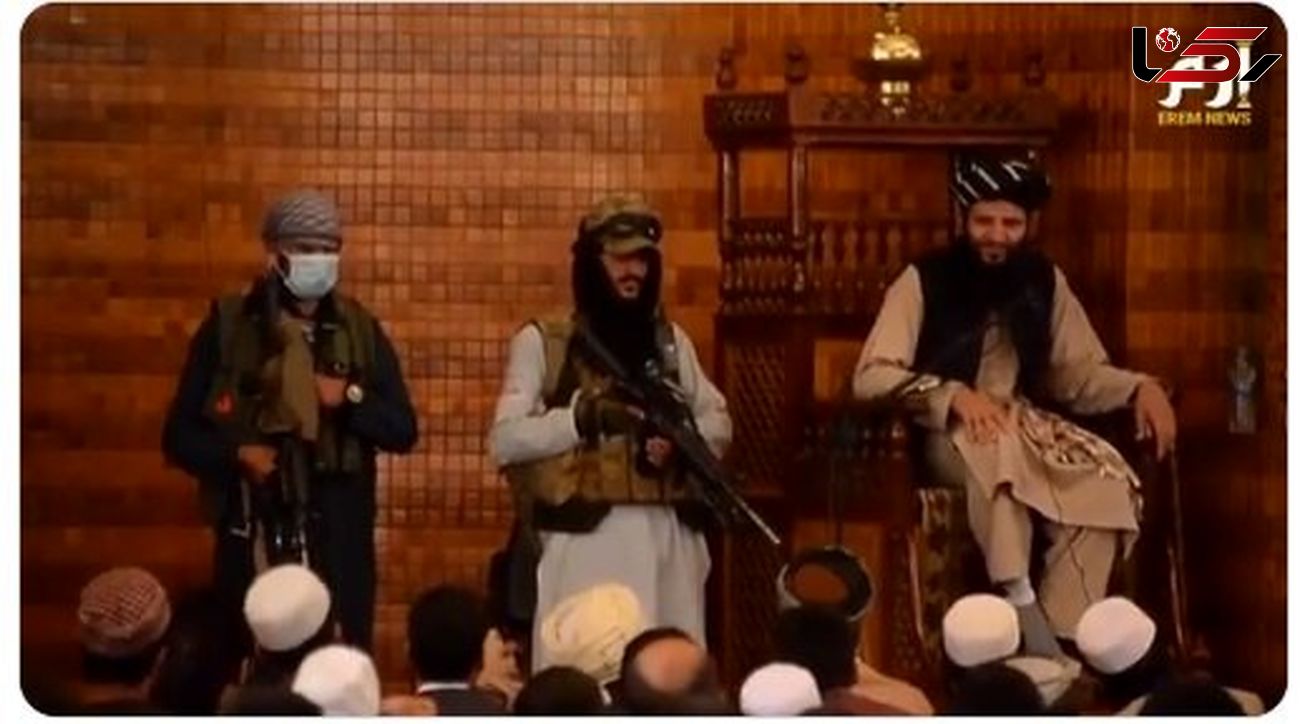 تصویر اولین نماز جمعه طالبان پس از رسیدن به قدرت در افغانستان