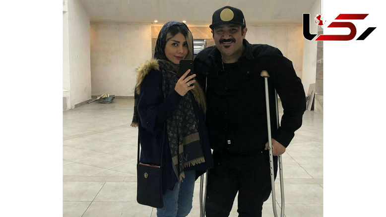 مهران غفوریان با همسرش بعد از عمل جراحی+ عکس